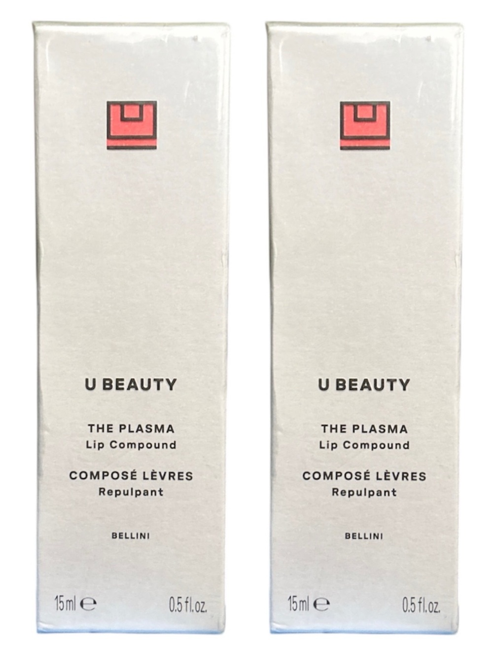 (2 Pack) U Beauty The Plasma Lip Compound Bellini Champagne Coral Peptides NEW